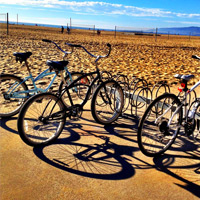 Parked Bikes in the sand